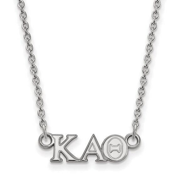 Sterling Silver Kappa Alpha Theta XS (Tiny) Greek Letters Necklace - Picture 1 of 5